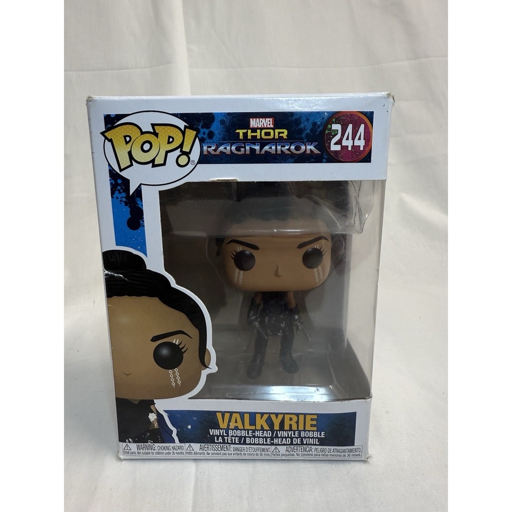 Funko POP Marvel Thor Ragnarok Valkyrie #244 Comes W/ Protector Bobble-Head Figu